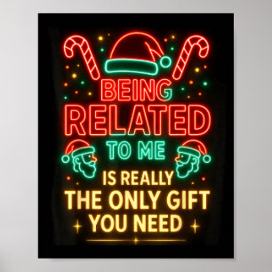 Affiche Être apparenté à moi drôle de Noël en famille Xmas