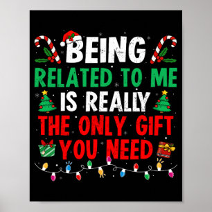 Affiche Être apparenté à moi drôle de Noël en famille Xmas