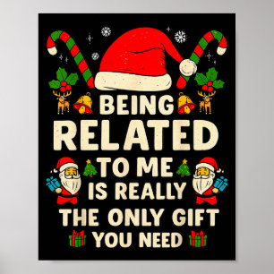 Affiche Être apparenté à moi drôle de Noël en famille Xmas