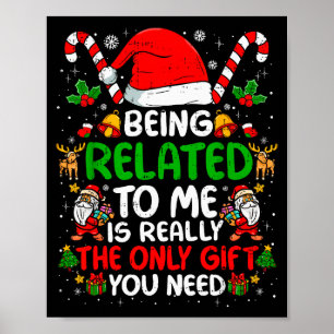 Affiche Être apparenté à moi drôle de Noël en famille Xmas