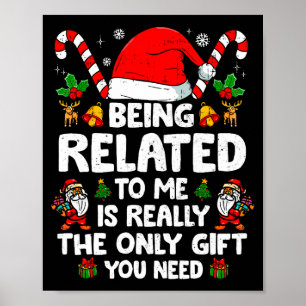 Affiche Être apparenté à moi drôle de Noël famille Xmas Pa