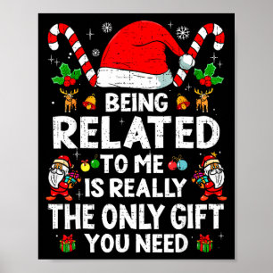 Affiche Être apparenté à moi drôle de Noël famille Xmas Pa