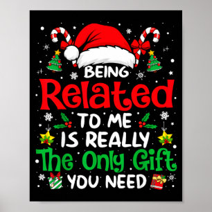 Affiche Être apparenté à moi drôle de Noël famille Xmas Pa