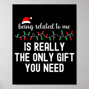 Affiche Être apparenté à moi drôle de Noël famille Xmas Pa