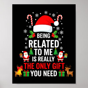 Affiche Être apparenté à moi drôle de Noël famille Xmas Pa