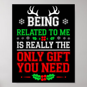Affiche Être apparenté à moi drôle de Noël famille Xmas Pa