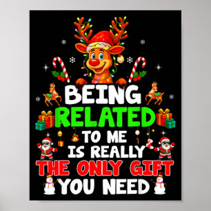 Affiche Être apparenté à moi drôle de Noël famille Xmas Pa