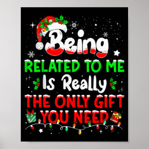 Affiche Être apparenté à moi drôle de Noël famille Xmas Pa