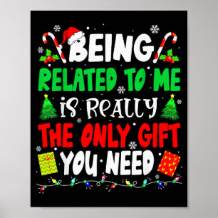 Affiche Être apparenté à moi drôle de Noël famille Xmas Pa