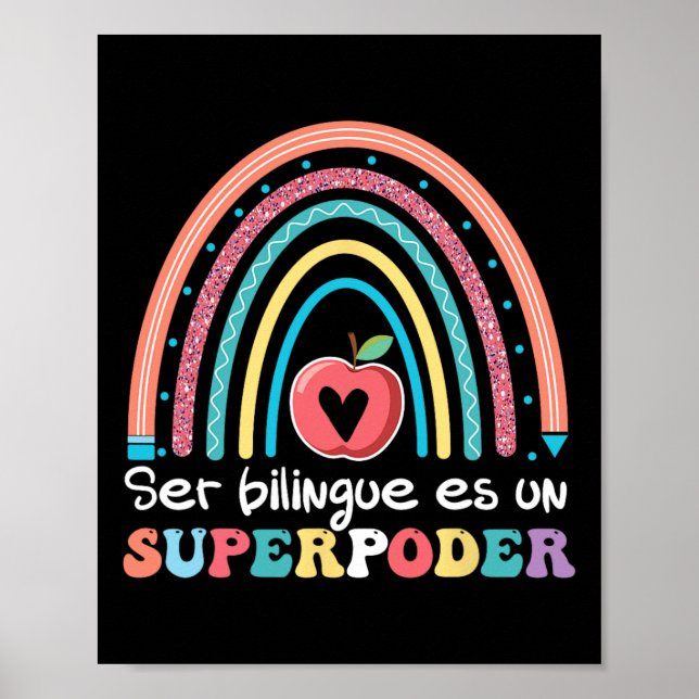 Affiche Être Bilingue Est Un Superpouvoir Ck To School Esp (Devant)