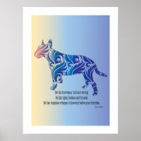 Être comme ouragan et tigre BULL TERRIER art