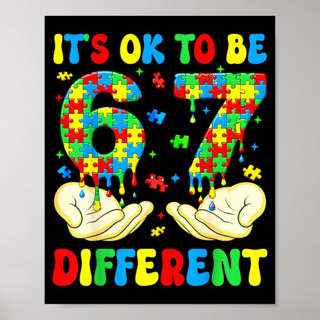 Affiche être différent 67 Sensibilisation à l'autisme Six  (Devant)