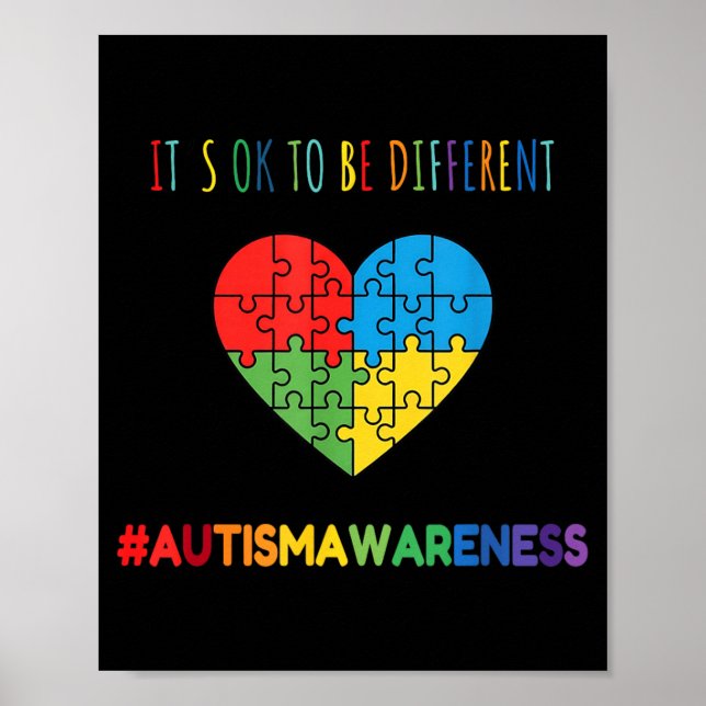 Affiche être différent Puzzle de sensibilisation à l'autis (Devant)