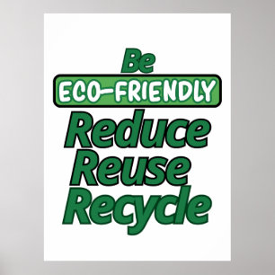 Affiche Être écologique