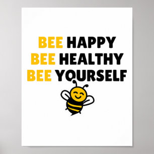 Affiche Être en bonne santé, être heureux, être soi-même -