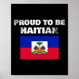 Affiche Être Haïtien - Haïti Drapeau Anti-Racisme