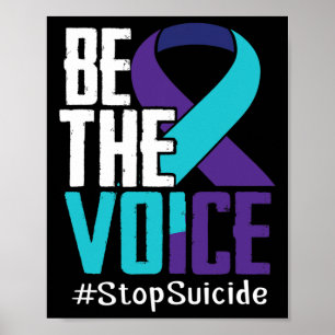 Affiche Être la voix Arrêter le suicide Sensibilisation Sa