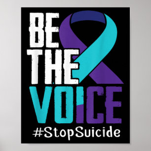 Affiche Être la voix Arrêter le suicide Sensibilisation Sa