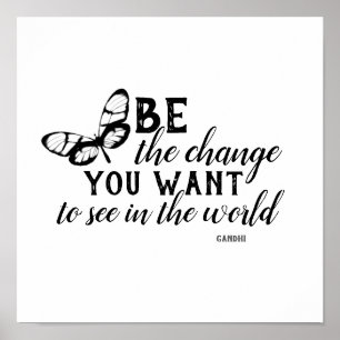 Affiche être l'affiche du changement Citation de Gandhi