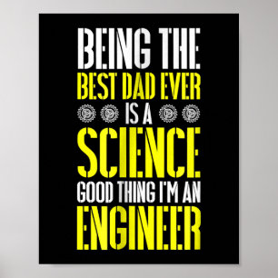 Affiche Être Le Meilleur Père Jamais Est Un Ingénieur Scie
