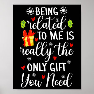 Affiche Etre Lié À Moi Drôle Noël Famille Xmas Pa
