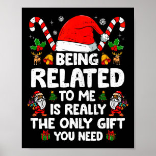 Affiche Etre Lié À Moi Drôle Noël Famille Xmas Pa