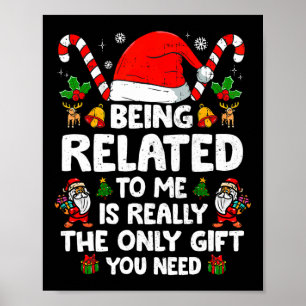 Affiche Etre Lié À Moi Drôle Noël Famille Xmas Pa