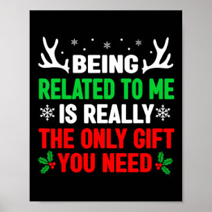 Affiche Etre Lié À Moi Drôle Noël S Femmes Hommes Fa