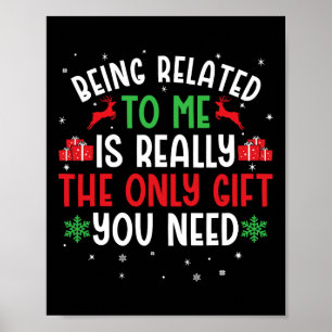 Affiche Etre Lié À Moi Drôle Noël Tee Famille Cou