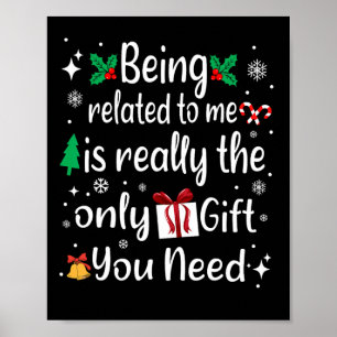 Affiche Etre Lié À Moi Drôle Pajama Famille De Noël