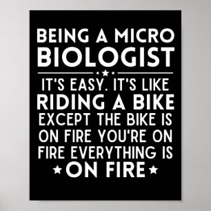 Affiche Être Microbiologiste Est Facile C'Est Comme Faire