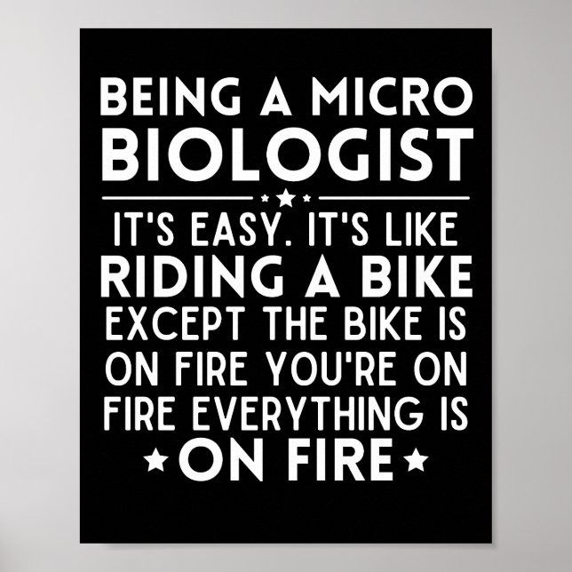 Affiche Être Microbiologiste Est Facile C'Est Comme Faire  (Devant)