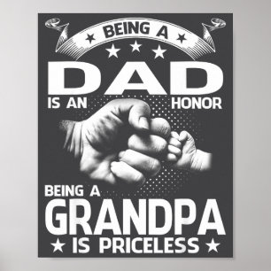 Affiche Être papa est un honneur être grand-père est inest