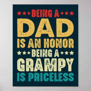 Affiche Être Papa Est Un Honneur Être Grave Est Inestimabl
