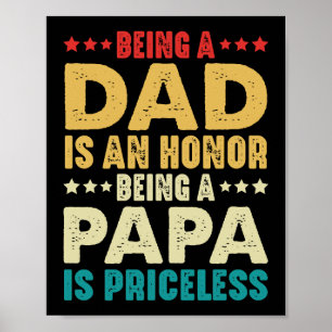 Affiche Être Papa Est Un Honneur Être Papa Est Inestimable