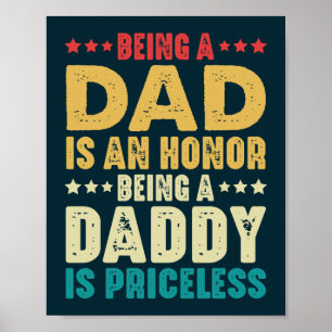Affiche Être Papa Est Un Honneur Être Papa Est Inestimable
