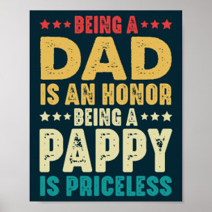 Affiche Être Papa Est Un Honneur Être Un Pappy N'A Pas De 
