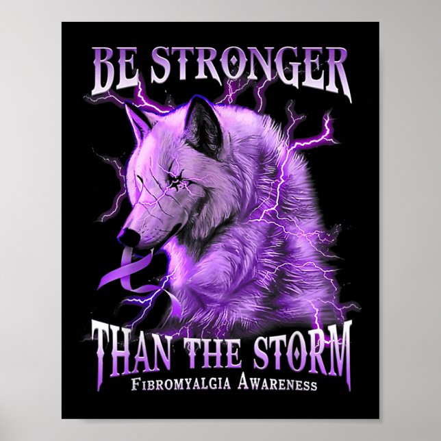 Affiche Être Plus Forte Que La Tempête Fibromyalgie Sensib (Devant)