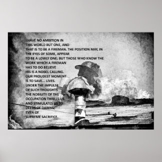 Affiche Être pompier