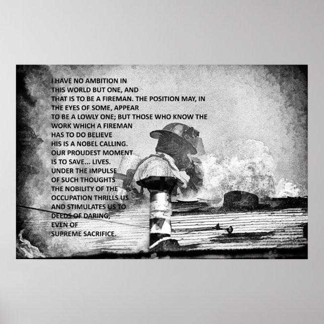 Affiche Être pompier (Devant)