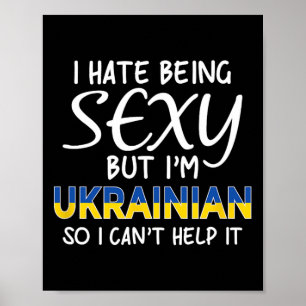 Affiche Être ukrainien drôle d'Ukraine Y