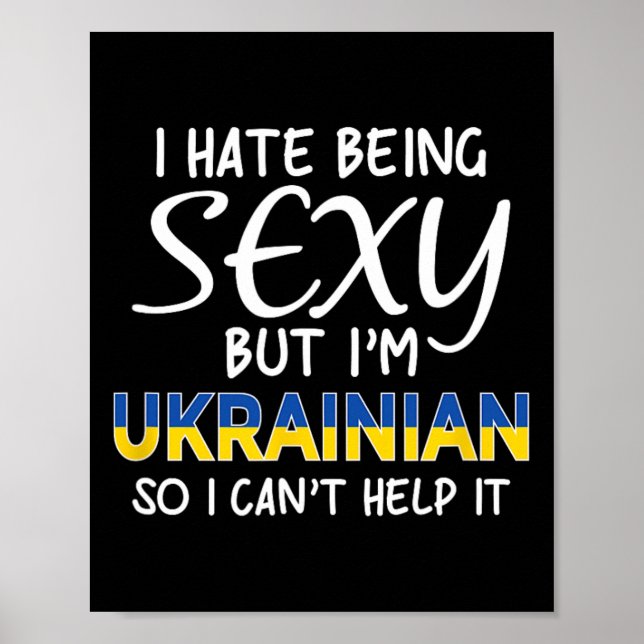 Affiche Être ukrainien drôle d'Ukraine Y  (Devant)