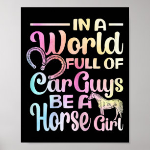 Affiche Être Un Cheval Fille Équitation Équitation Rider É