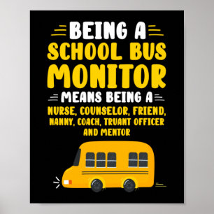 Affiche Être Un Moniteur De Bus Scolaire