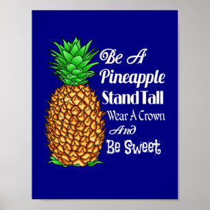 Affiche Être un pied d'ananas grand porter une couronne So