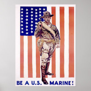 Affiche Être une marine américaine