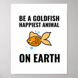 Affiche Être une source d'inspiration de poisson rouge mot