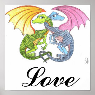 Affiche Étreintes de dragon