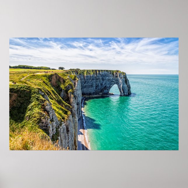 Affiche Etretat falaises, Normandie (Devant)