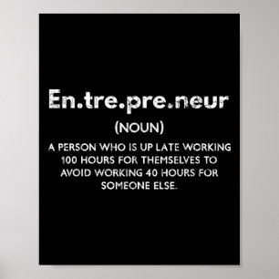 Affiche Ets sur les passifs drôle Motiver Entrepreneur G